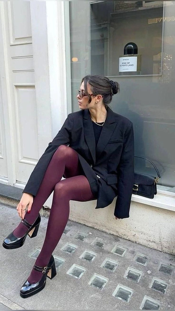 Burgundy stockings