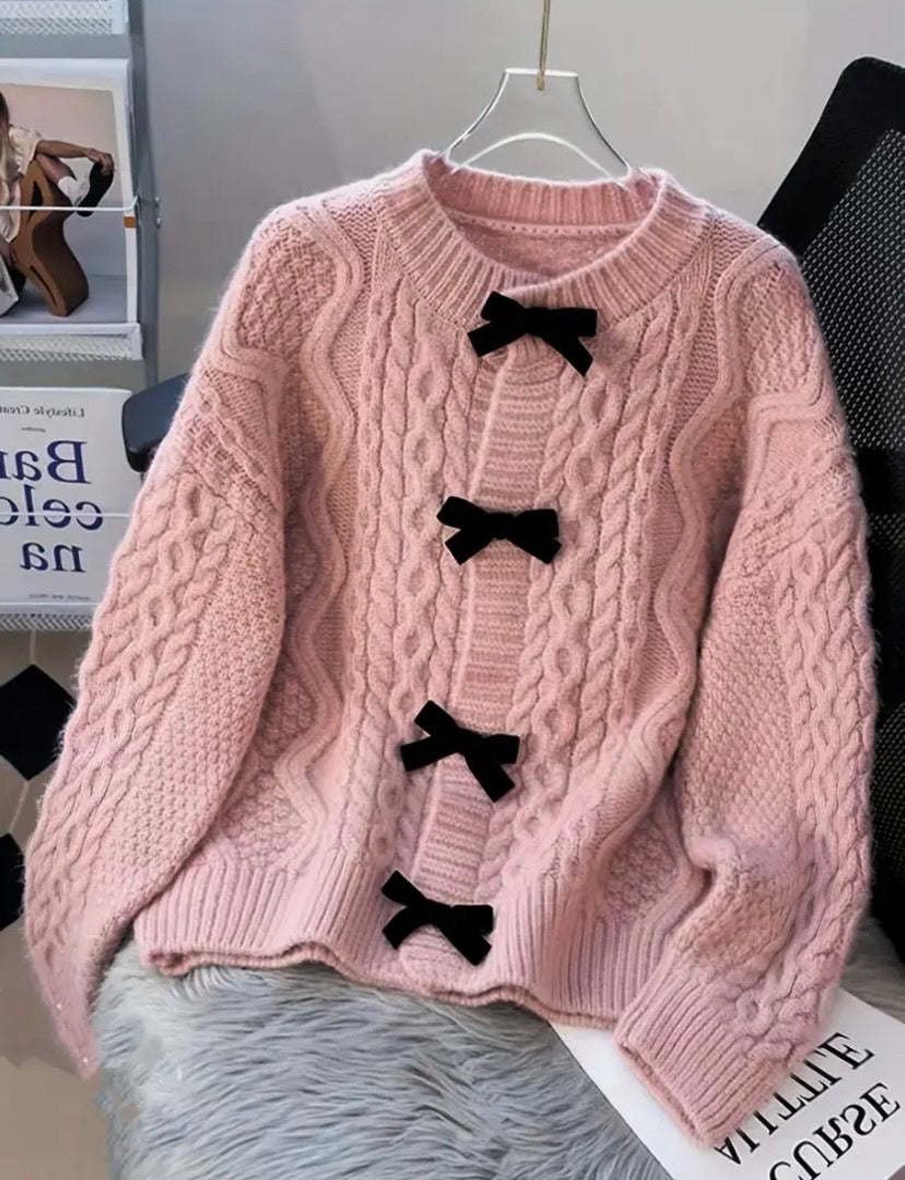 Brownie bow pullover