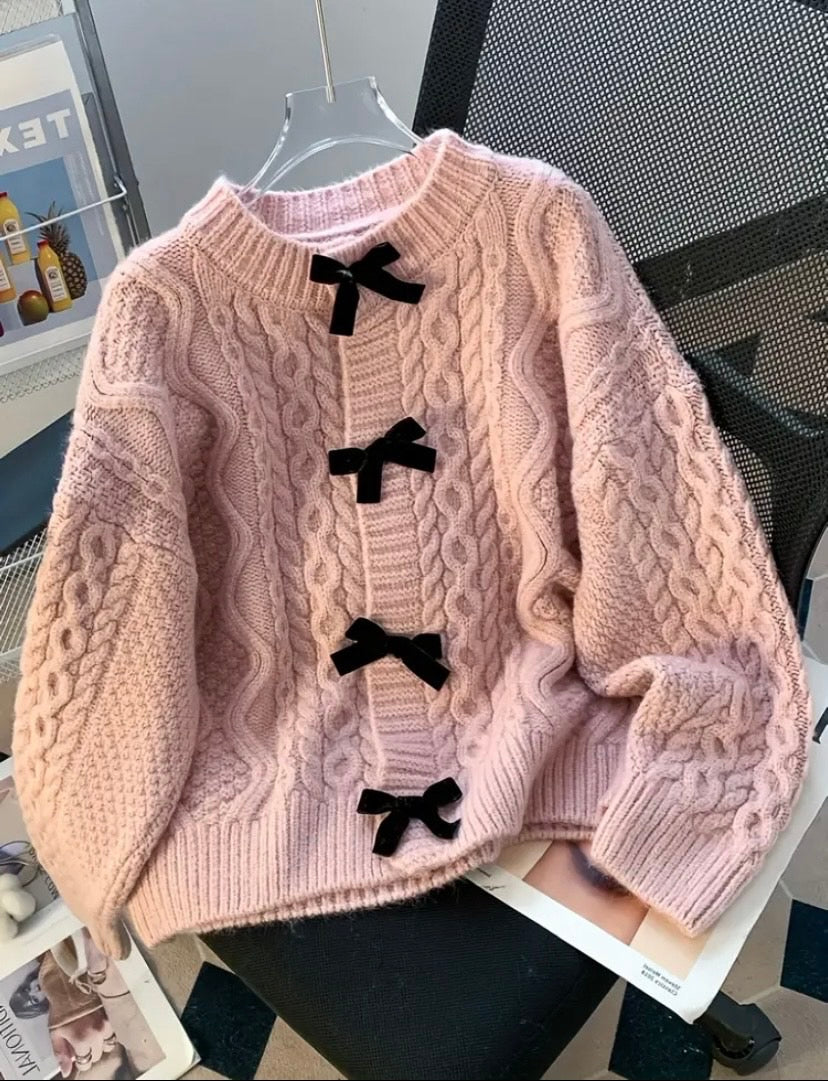 Brownie bow pullover