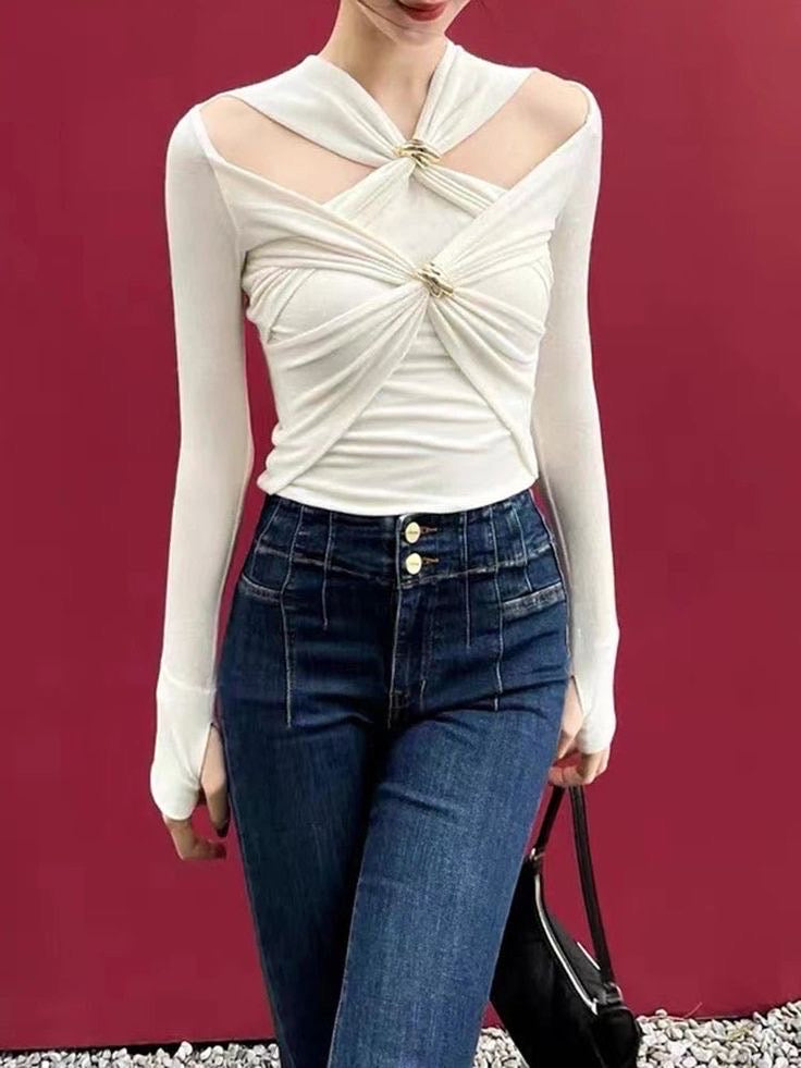 Blanco Crisscross top