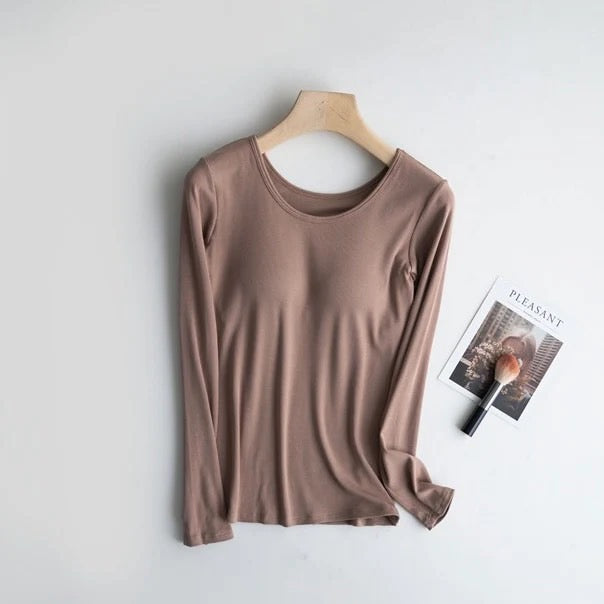 Affogato built in bra full sleeves top