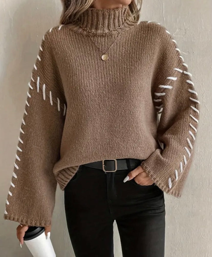 Hinge high neck pullover