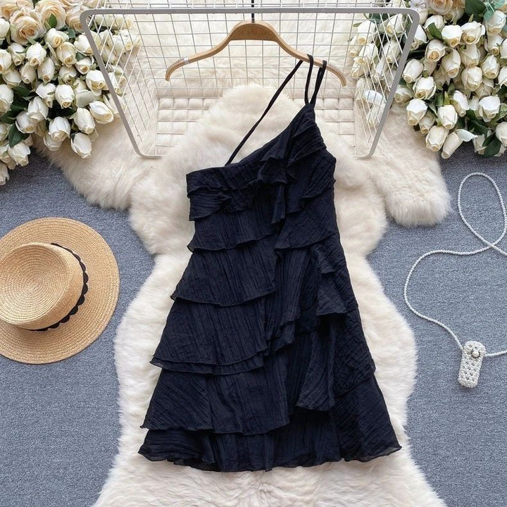 Starfish one shoulder frill dress