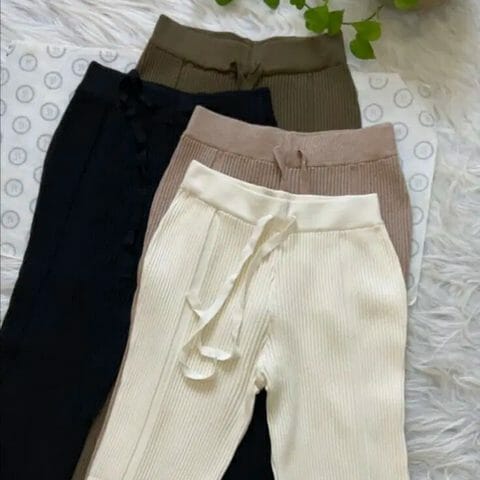 Kol knit high waist pants