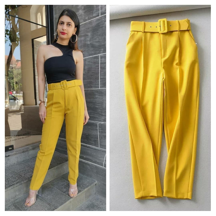 Brrie High Waist Belted pants