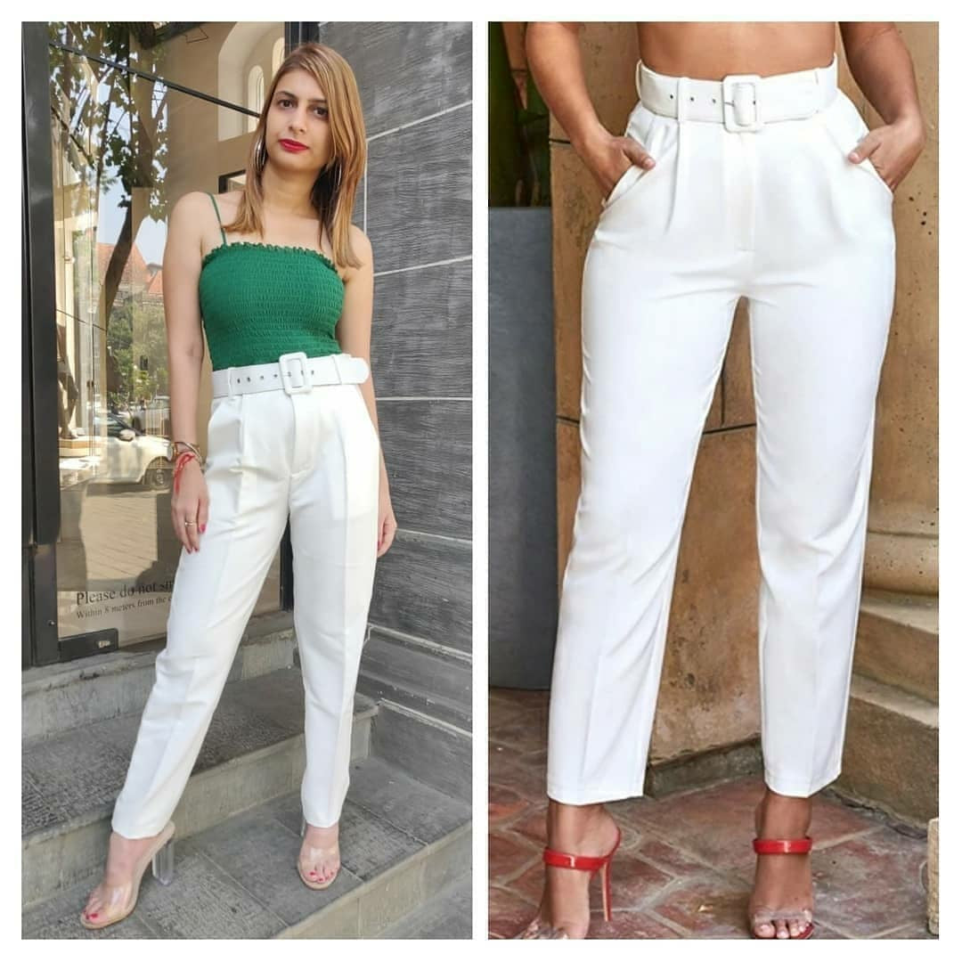 Brrie High Waist Belted pants